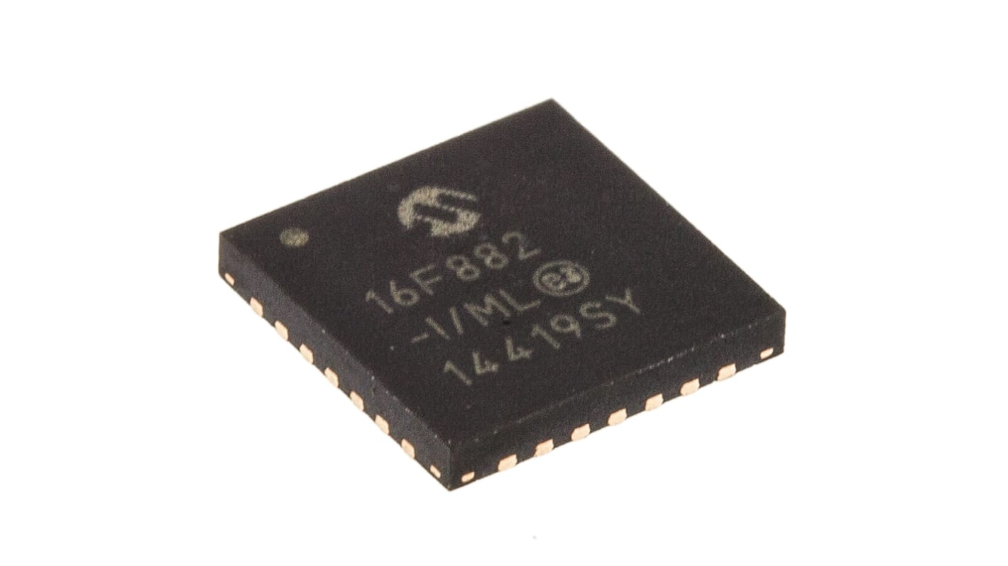 Microcontrollore Microchip, PIC, QFN, PIC16F, 28 Pin, Montaggio superficiale, 8bit, 20MHz