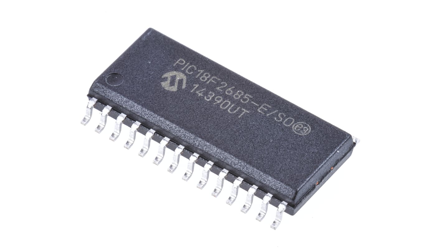 Microchip PIC18F2685-E/SO, 8bit PIC Microcontroller, PIC18F, 40MHz, 1.024 kB, 96 kB Flash, 28-Pin SOIC