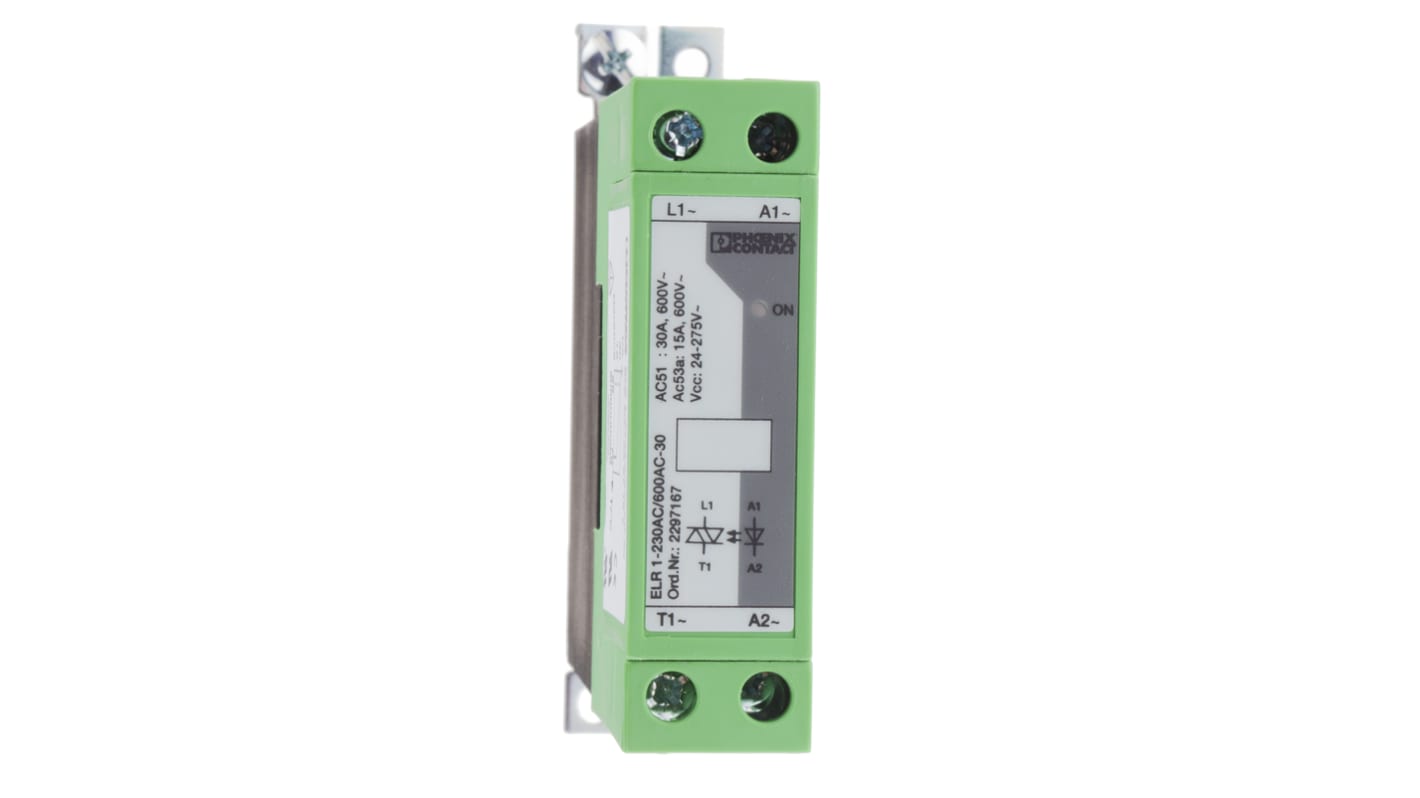 Solid State Contactor, 3P, 230 V ac, 30A , DIN Rail Mount, Screw Terminal Type