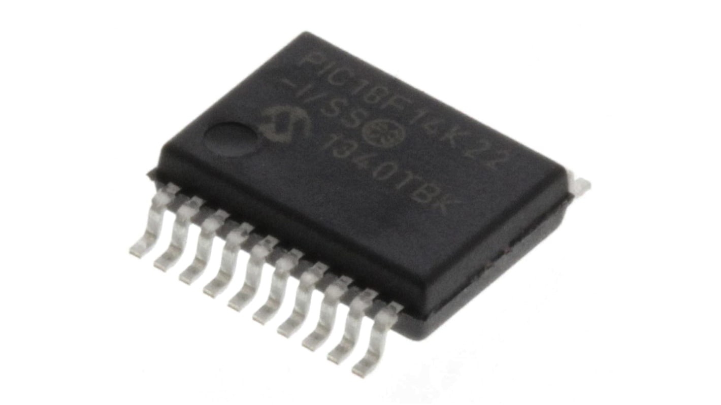 Microchip PIC18F14K22-I/SS, 8bit PIC Microcontroller, PIC18F, 64MHz, 16 kB, 256 B Flash, 20-Pin SSOP