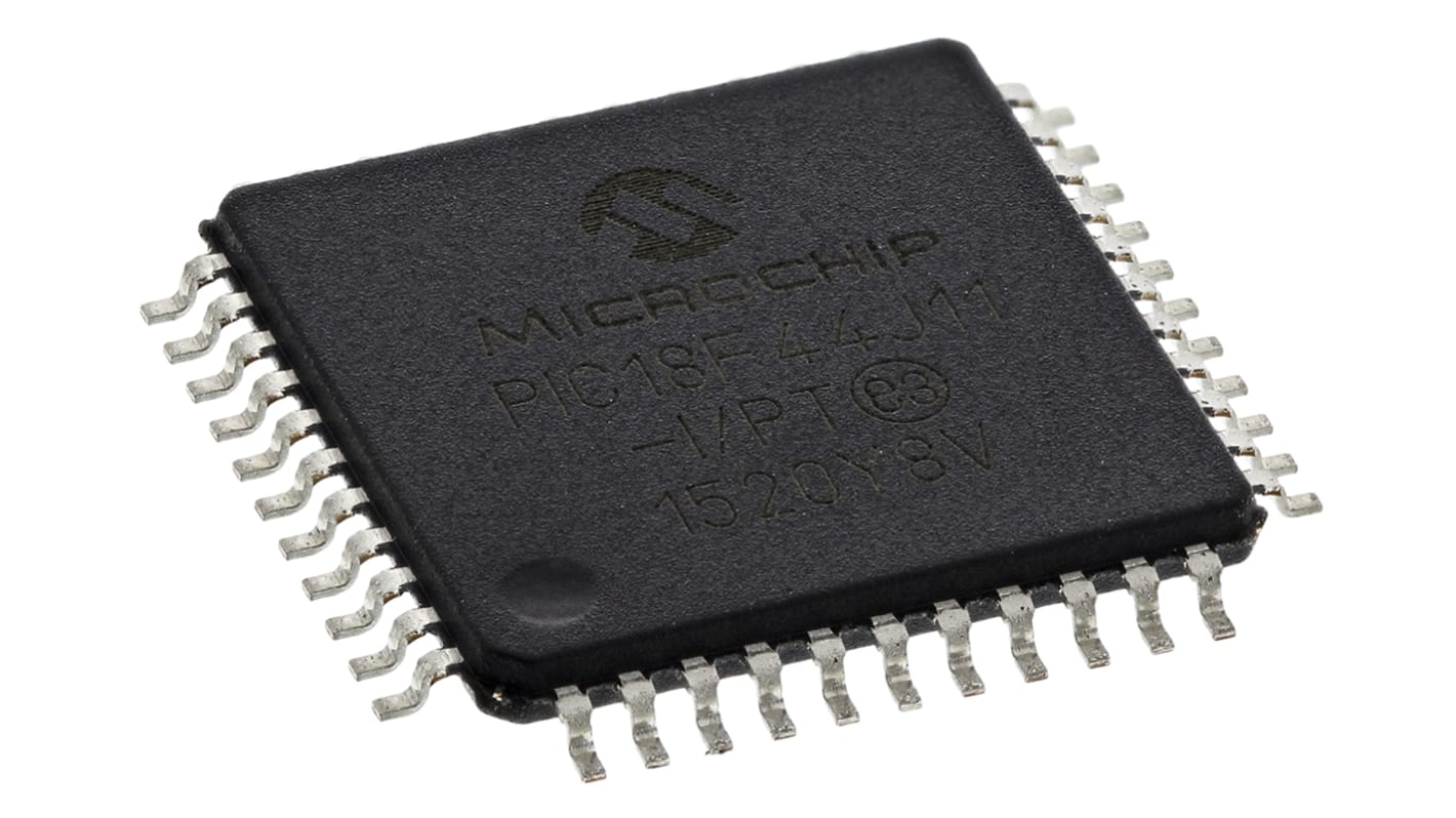 Microchip PIC18F44J11-I/PT, 8bit PIC Microcontroller, PIC18F, 48MHz, 16 kB Flash, 44-Pin TQFP