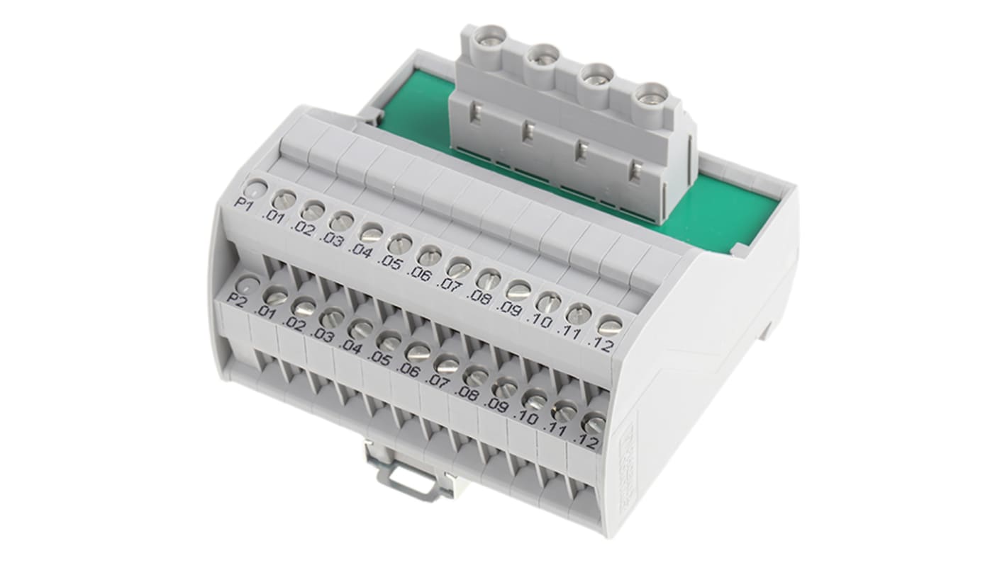 Interfész modul DIN-sínre szerelhető, 2 pólusú, 250 V AC/DC, 15A, 70.4mm