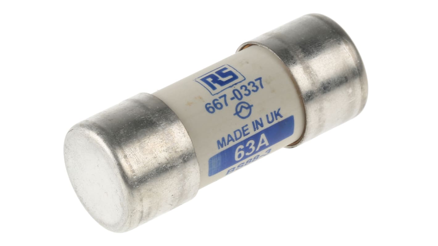 RS PRO 63A Cartridge Fuse, 22 x 58mm RS
