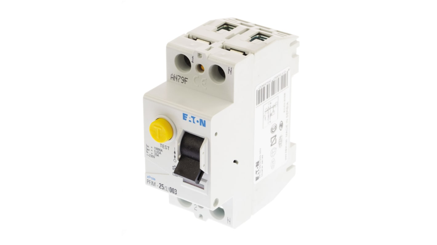 RCCB 1P+N pólovýpólový Typ AC 25A 30mA Eaton XBoard IEC/EN 61008 230V ac