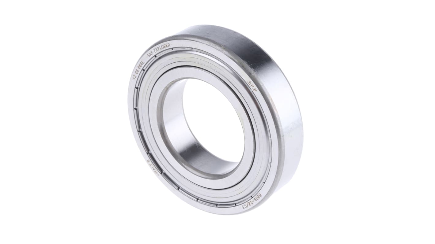 SKF 6209-2Z/C3 Single Row Deep Groove Ball Bearing- Both Sides Shielded 45mm I.D, 85mm O.D