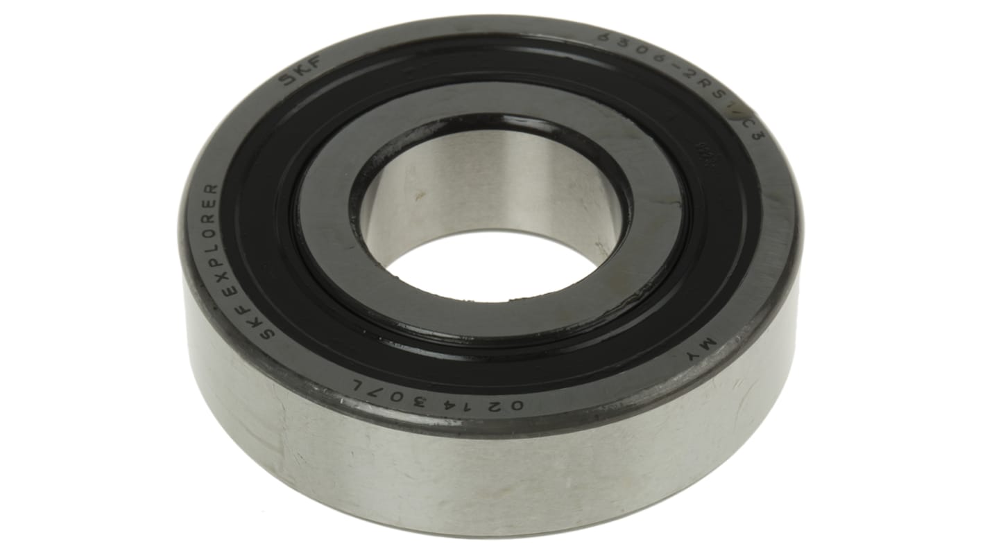 SKF 6306-2RS1/C3 Single Row Deep Groove Ball Bearing- Both Sides Sealed 30mm I.D, 72mm O.D