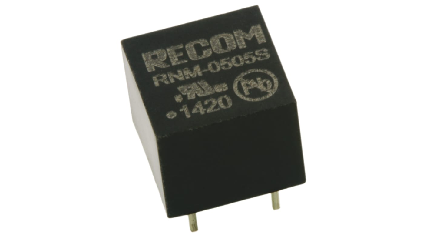 Convertisseur DC-DC Recom, RNM, Montage traversant, 1W, 1 sortie, 5V c.c., 200mA