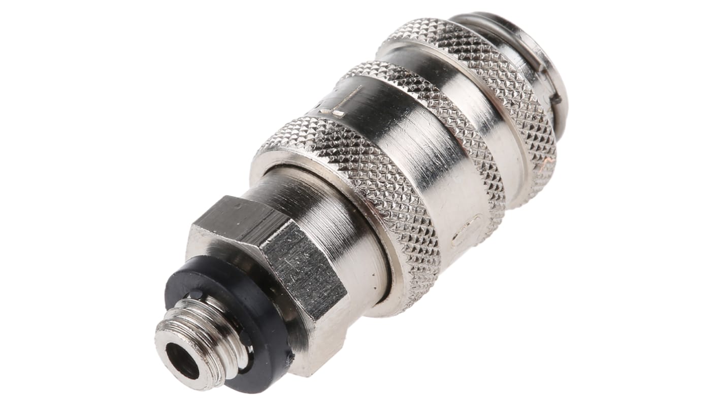 RS PRO Brass Male Pneumatic Quick Connect Coupling, Metric M5 Male Threaded