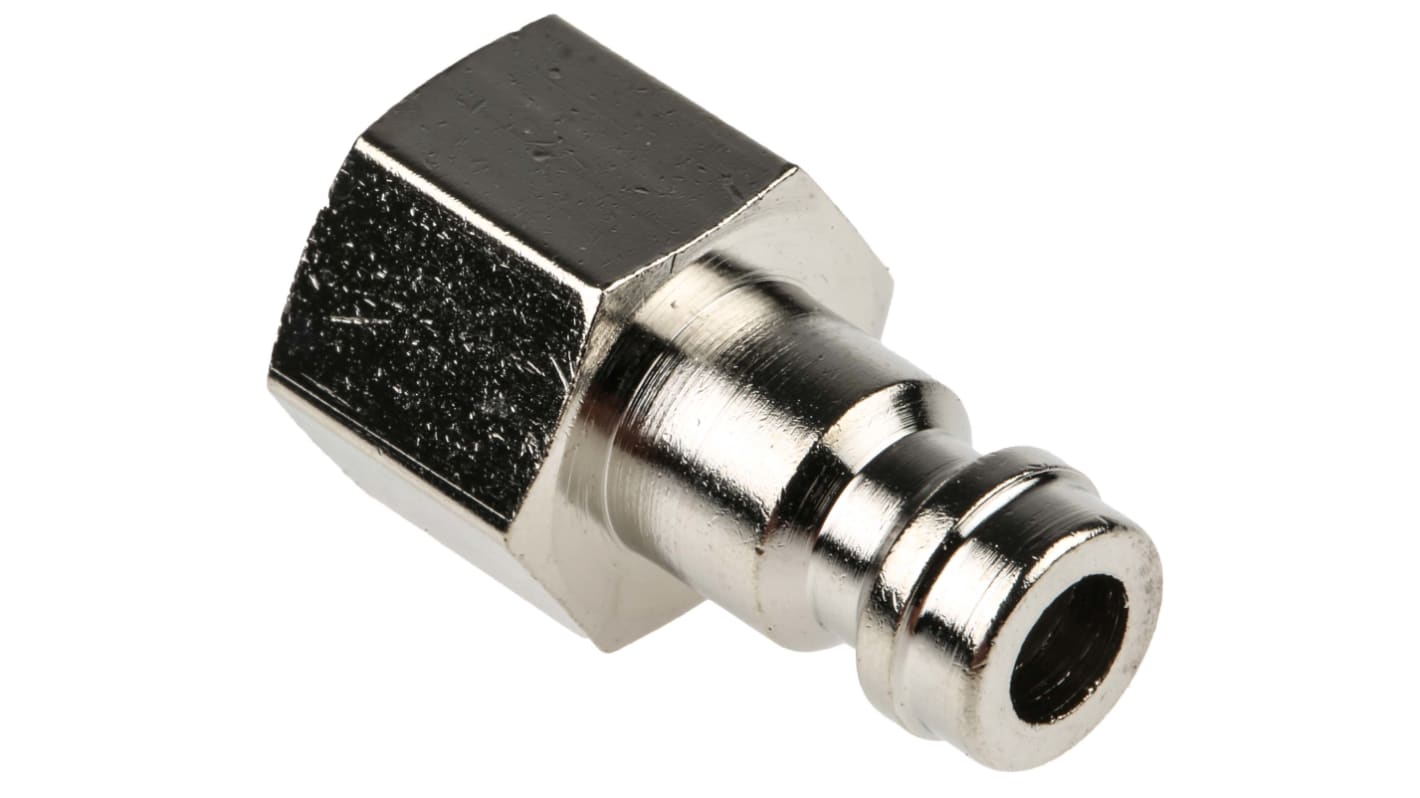 RS PRO Brass Female Pneumatic Quick Connect Coupling, G 1/8 Female Threaded