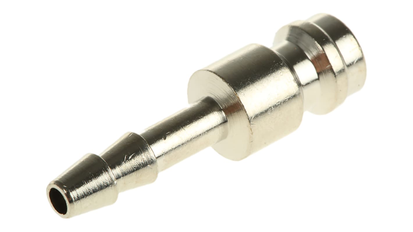 RS PRO Brass Male Pneumatic Quick Connect Coupling, 4mm Hose Barb