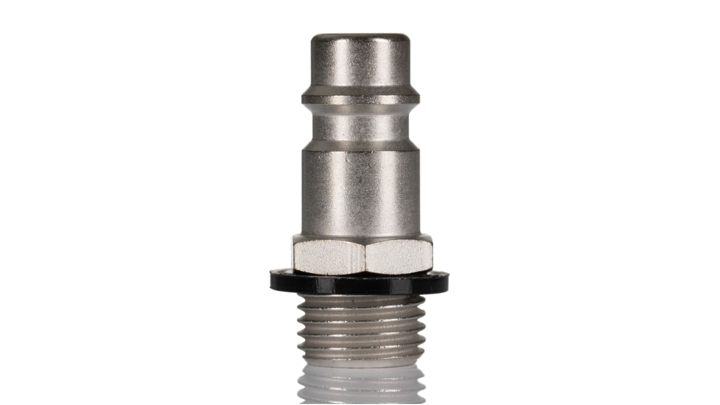 RS PRO Brass Male Pneumatic Quick Connect Coupling, G 1/4 Male Threaded