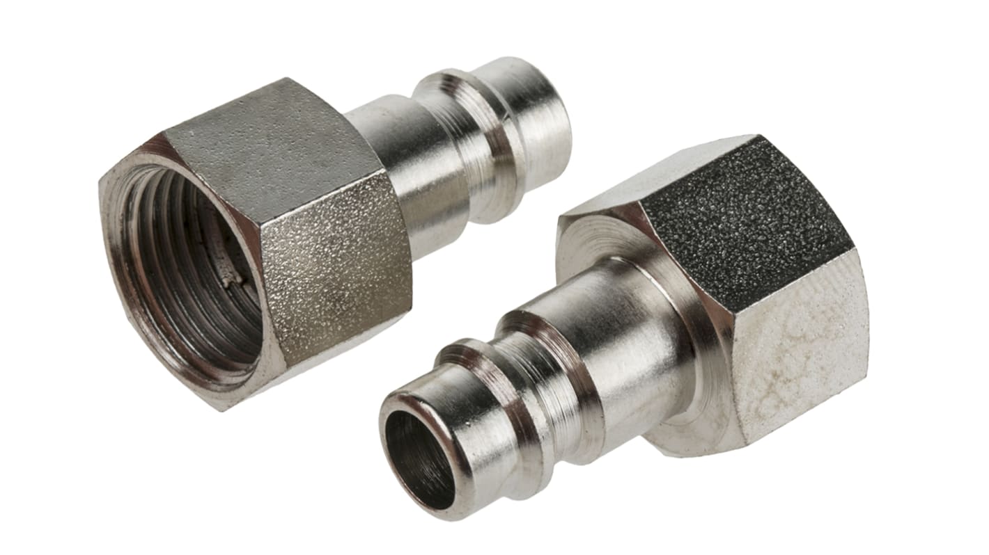 RS PRO Steel Female Pneumatic Quick Connect Coupling, G 3/8 Female Threaded