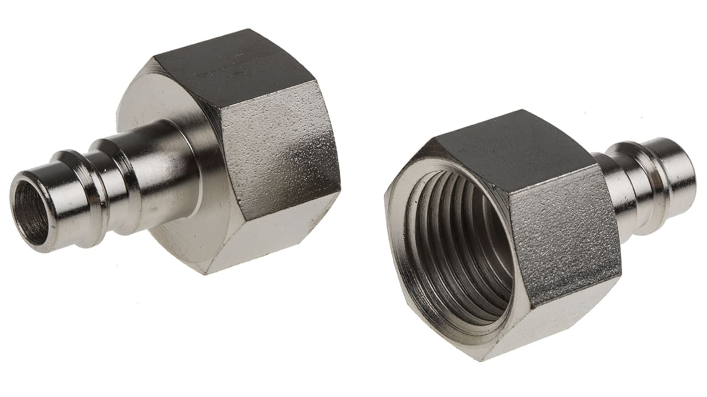 RS PRO Steel Male Pneumatic Quick Connect Coupling, G 1/2 Female Threaded