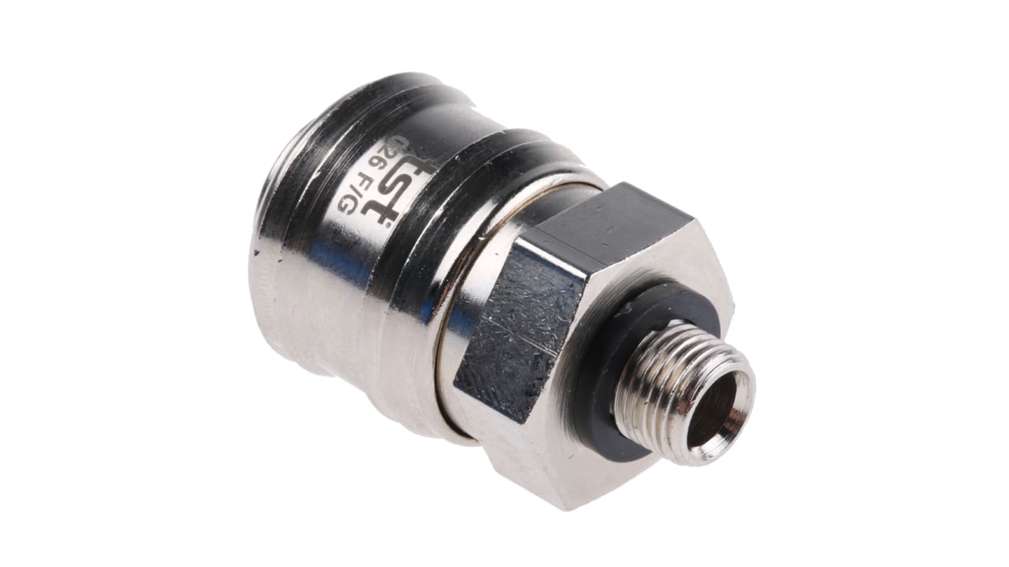 RS PRO Brass Male Pneumatic Quick Connect Coupling, G 1/8 Male Threaded