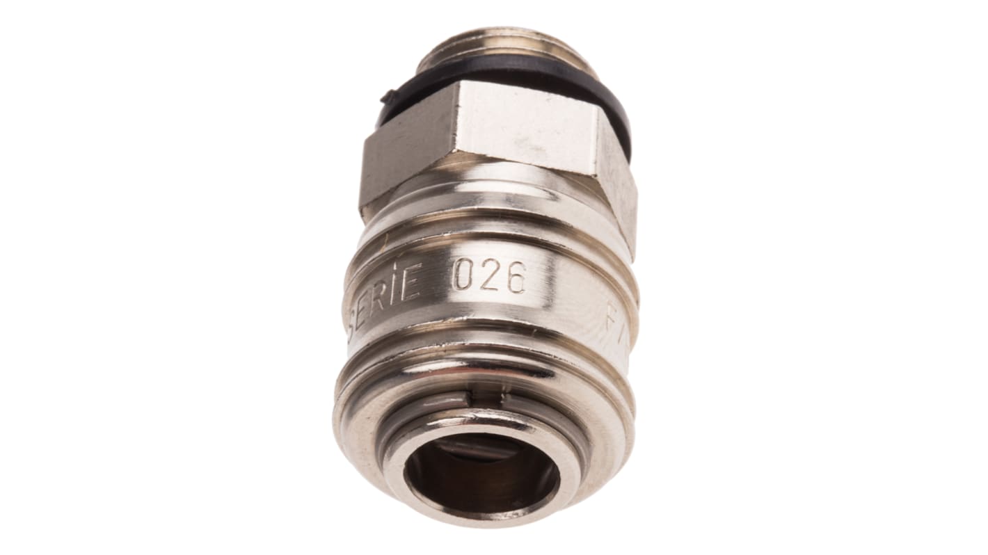 RS PRO Brass Male Pneumatic Quick Connect Coupling, G 3/8 Male Threaded