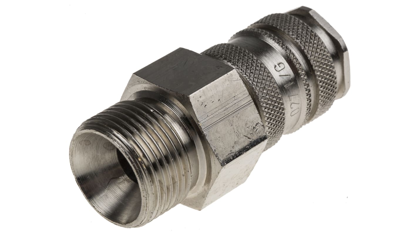 RS PRO Pneumatische Schnellsteckkupplung Messing, G3/4 Stecker, Mit Gewinde CEJN 410, Rectus 27, TST 410