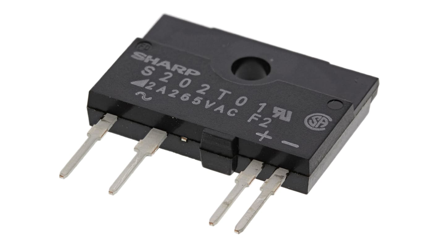 Sharp Solid State Relay, 2 A Load, PCB Mount, 600 V Load, 1.4 V Control