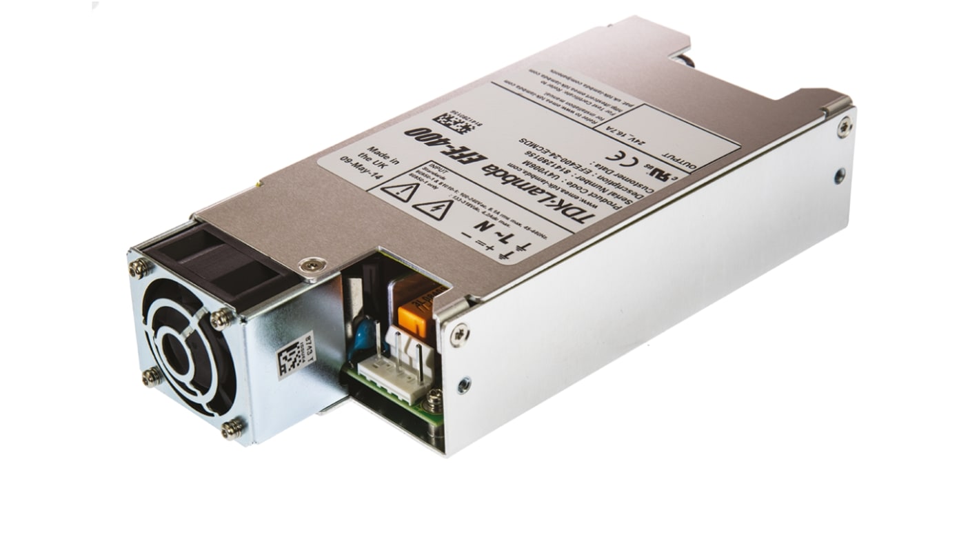 Alimentatore switching TDK-Lambda EFE400-24-ECMDS, 400W, ingresso 120 → 350 V dc, 90 → 264 V ac, uscita