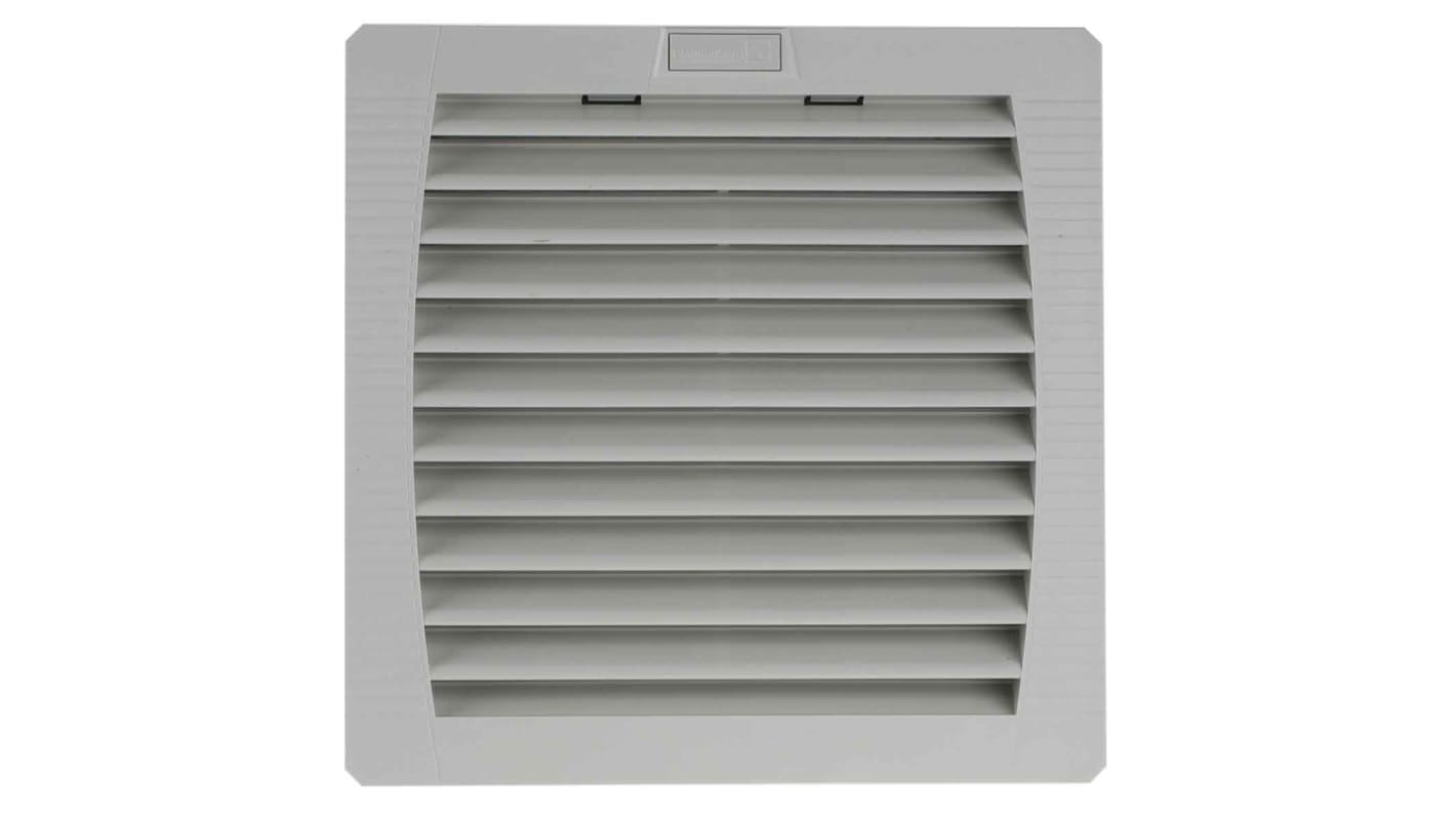 Ventilador con filtro Pfannenberg de 202 x 202mm, alim. 24 V dc, 5W, caudal filtrado 110m³/h, 40dB, IP54