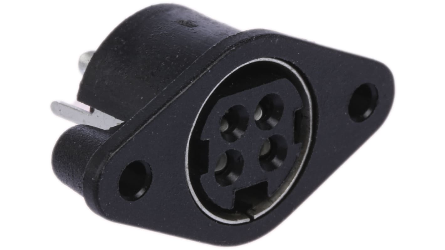 Kycon, KPJX DC Socket Rated At 7.5A, 48.0 V, Panel Mount, length 25.2mm, Tin