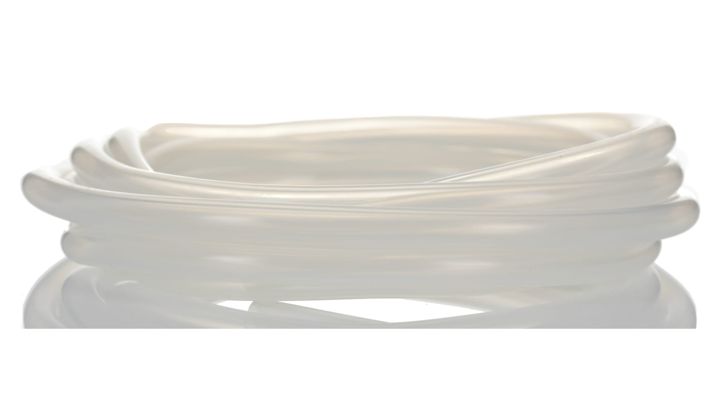 RS PRO Flexible Tube, Silicone, 6.4mm ID, 9.6mm OD, Clear, 3m