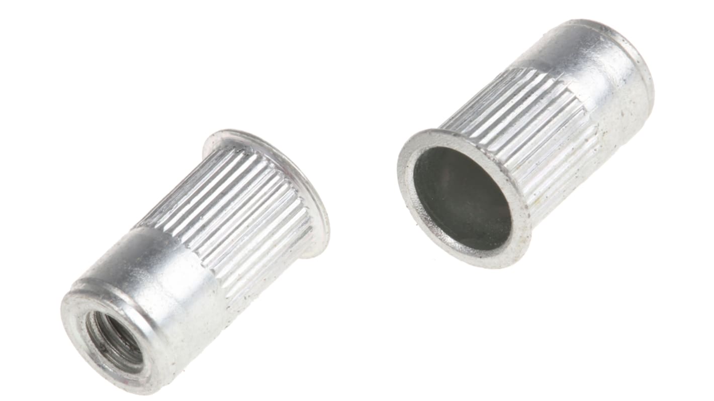 Inserto filettato in Acciaio Liscio AVK, M6, Ø flangia 11.56mm, Ø foro di fissaggio 10mm