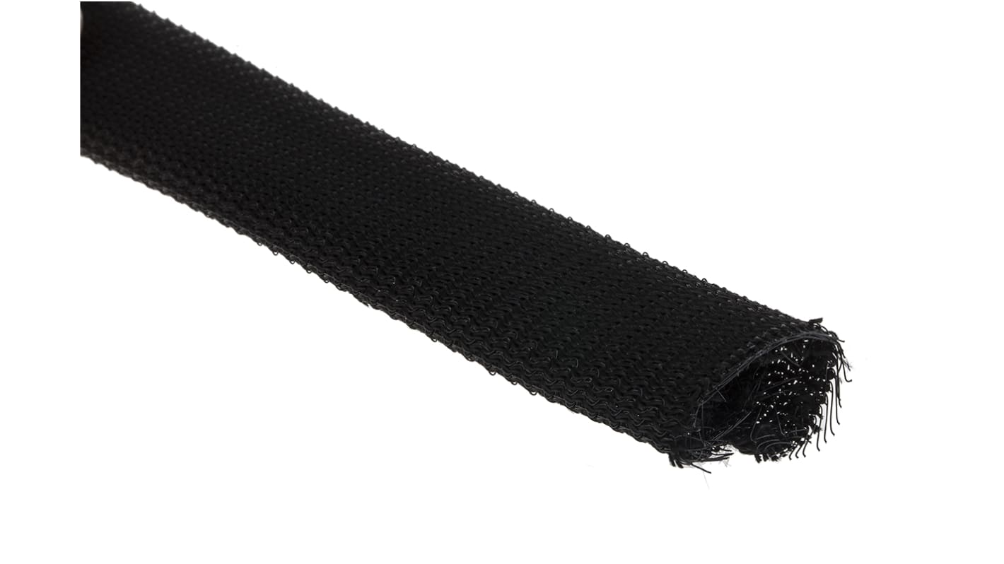 RS PRO Kabelschlauch Schwarz PET für Kabel-Ø 14mm bis 21mm, Länge 3m Umflochtener Nein