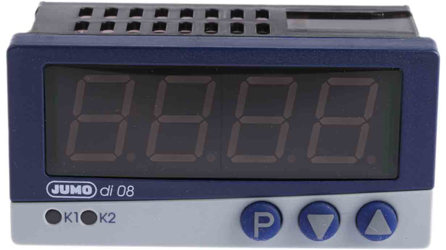 Jumo di 08 Panel Mount On/Off Temperature Controller, 48 x 96mm, 3 Output 1 Logic, 2 Relay, 20 → 30 V ac/dc