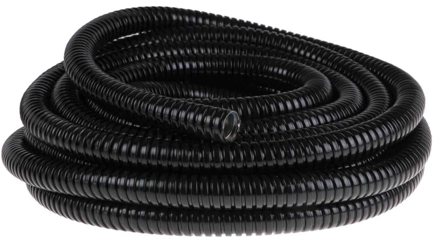 Conducto flexible RS PRO de acero Galvanizado Negro, long. 10m, Ø 20mm, IP54