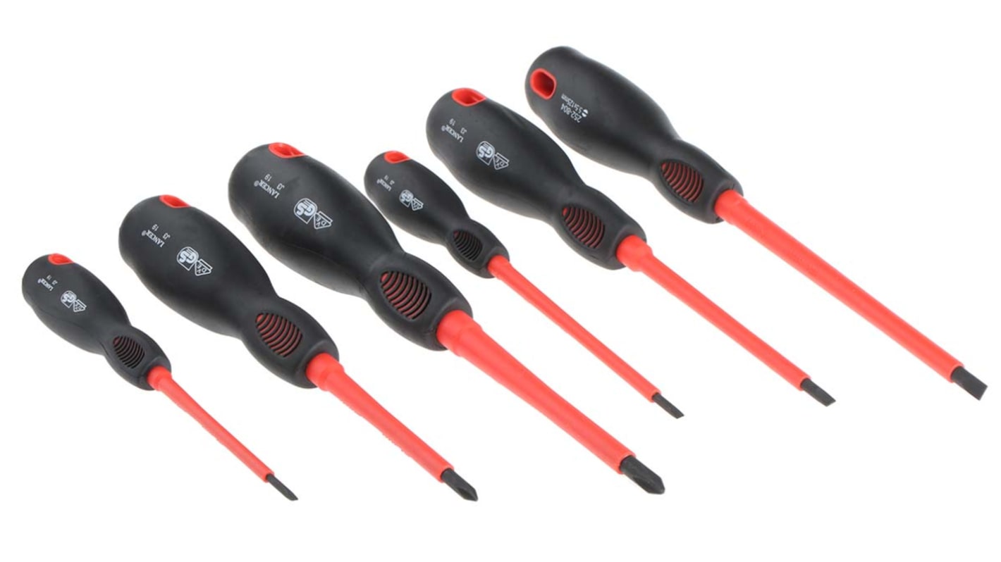 RS PRO Phillips, Slotted Screwdriver Set, 6-Piece