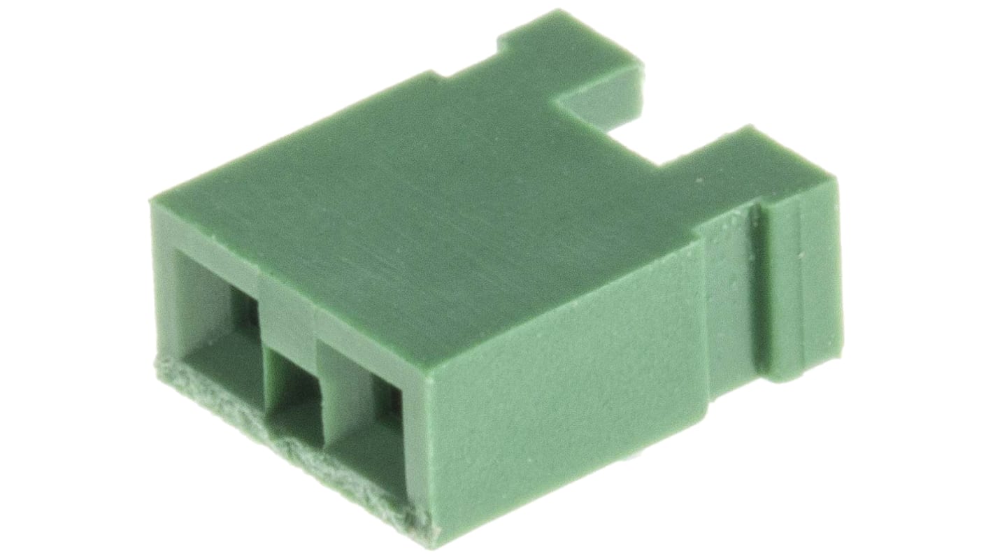 Derivador hembra TE Connectivity serie AMPMODU Mod IV de 2 vías, paso 2.54mm, de color Verde