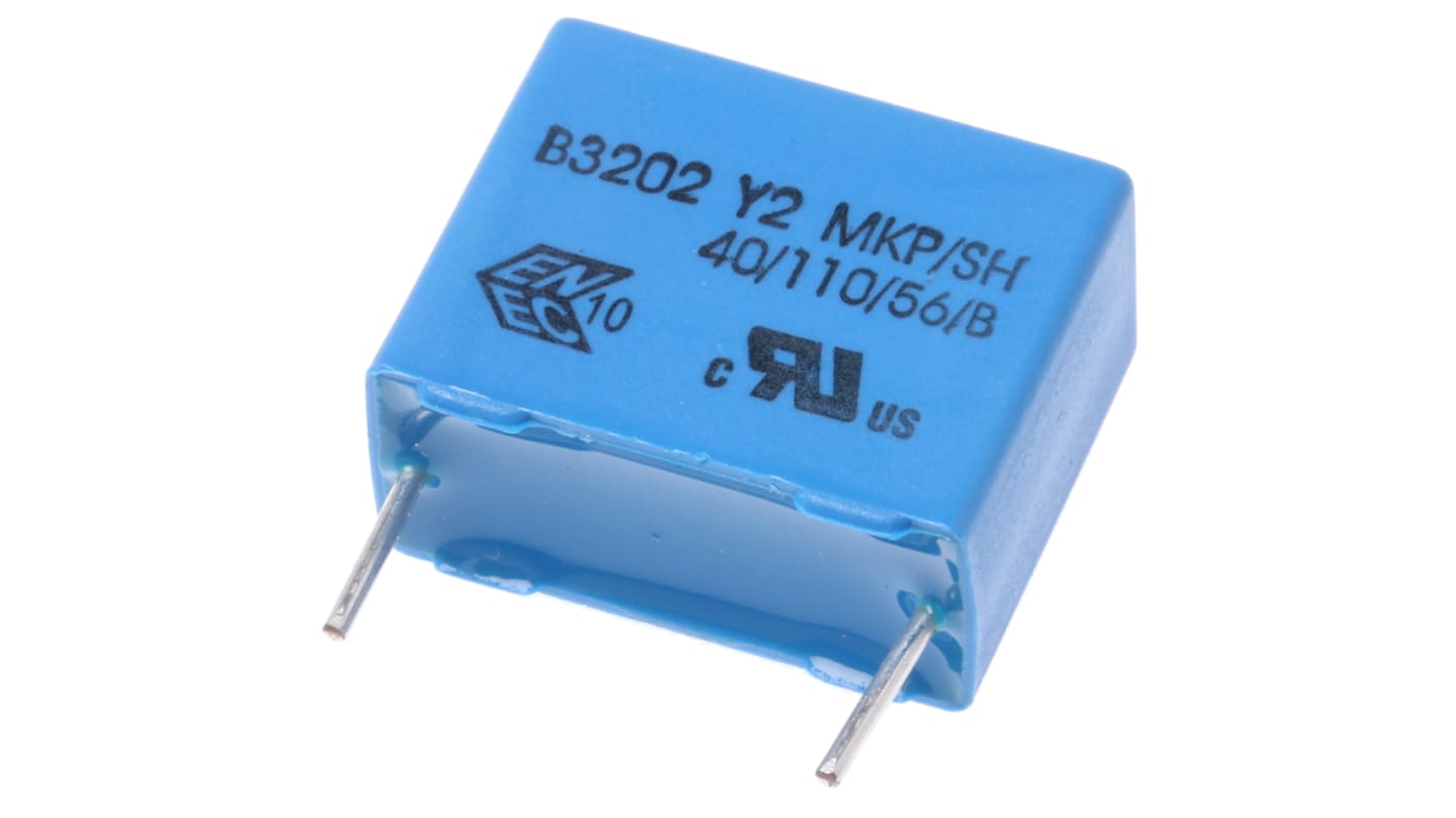 EPCOS B32022 Polypropylene Film Capacitor, 300V ac, ±20%, 47nF, Through Hole