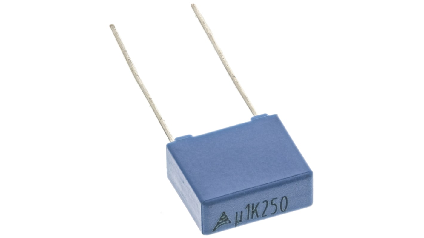 EPCOS B32520 Polyester Film Capacitor, 160 V ac, 250 V dc, ±10%, 100nF, Through Hole