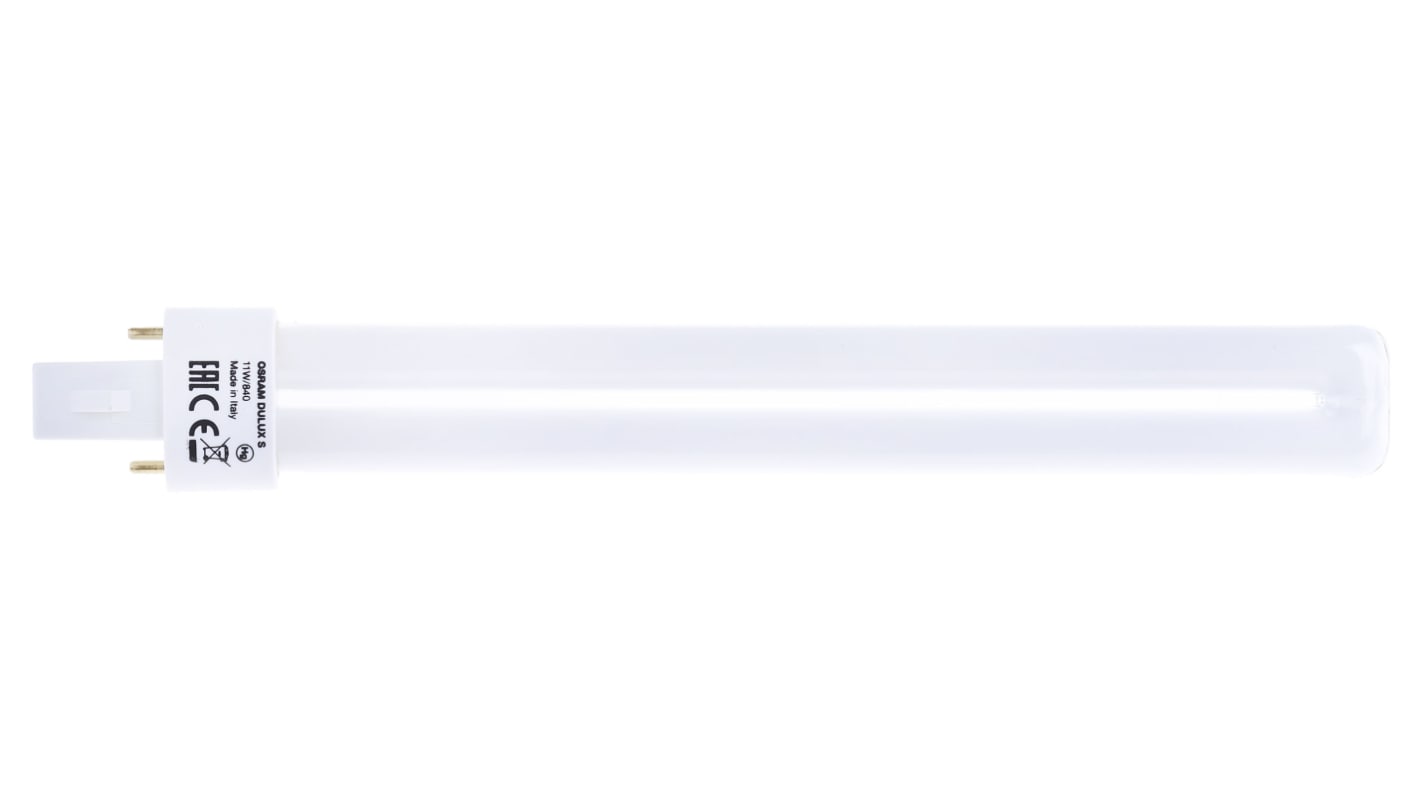 G23 DULUX S Twin Tube Shape CFL Bulb, 11 W, 4000K, Cool White Colour Tone