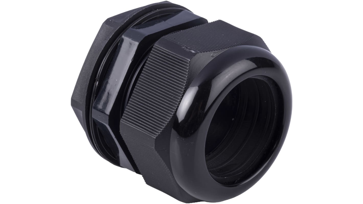 RS PRO Black Nylon Cable Gland, M50 Thread, 30mm Min, 38mm Max, IP68 | RS