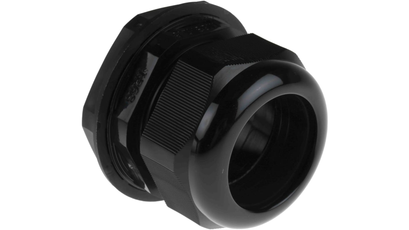 RS PRO Black Nylon Cable Gland, M63 Thread, 34mm Min, 44mm Max, IP68