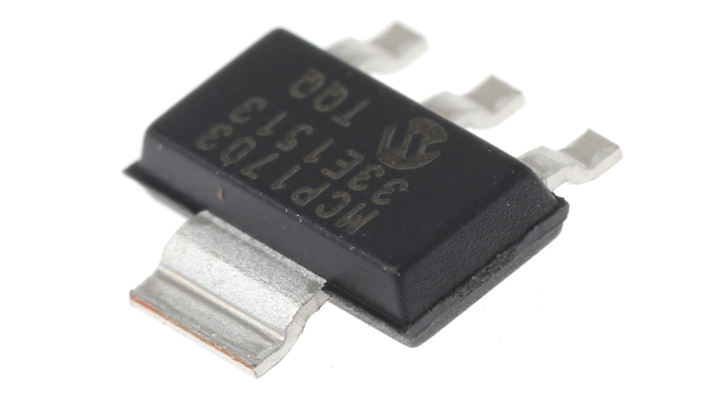 Microchip MCP1703-3302E/DB, 1 Low Dropout Voltage, Voltage Regulator 250mA, 3.3 V 3+Tab-Pin, SOT-223