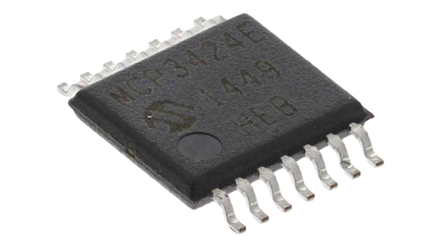 ADC MCP3424-E/ST, Quad, 18 bit-, 0.004ksps, TSSOP, 14 Pin