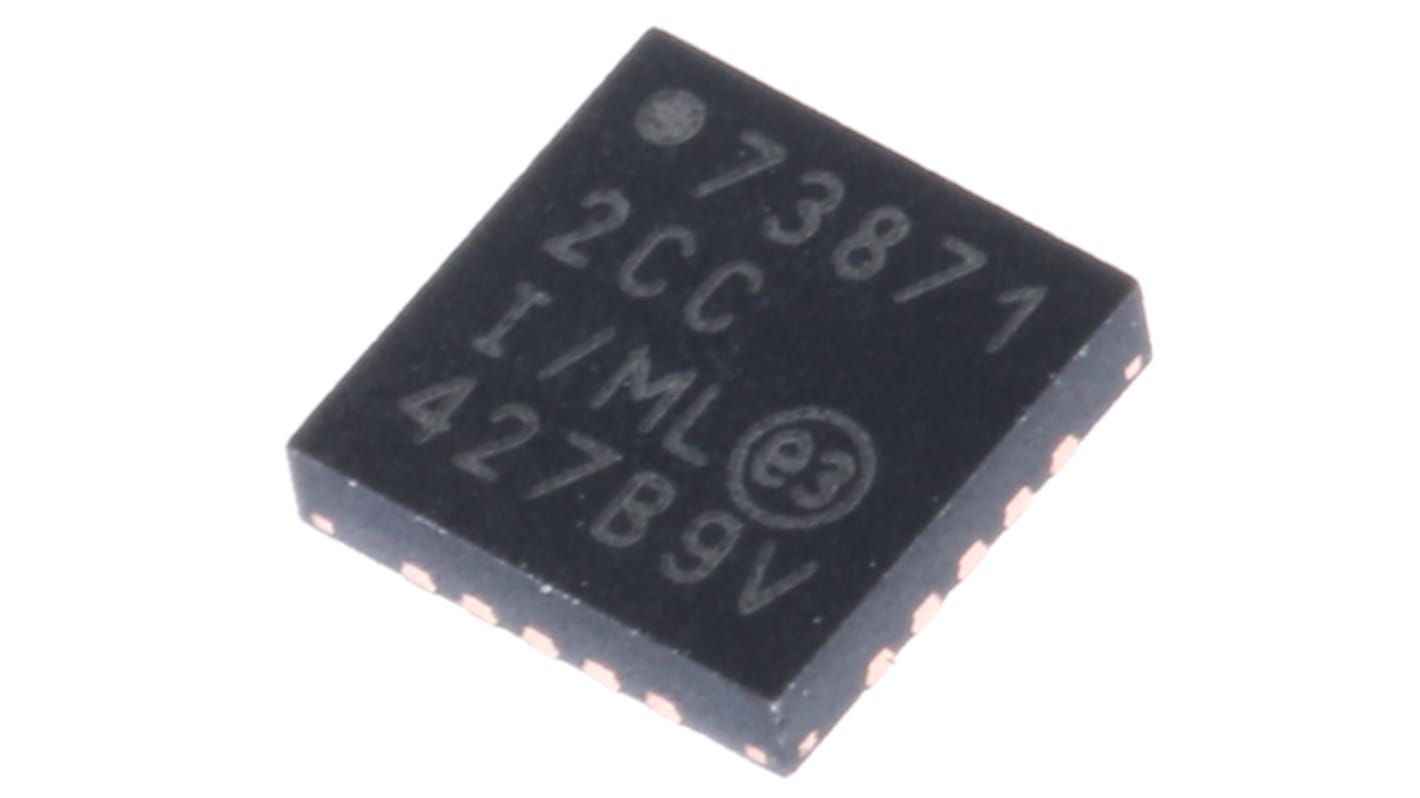 Akkumulátor-töltésvezérlő IC MCP73871-2CCI/ML Lítiumion, lítium-polimer, 4,5 – 6 V, 1A, 20-tüskés, QFN