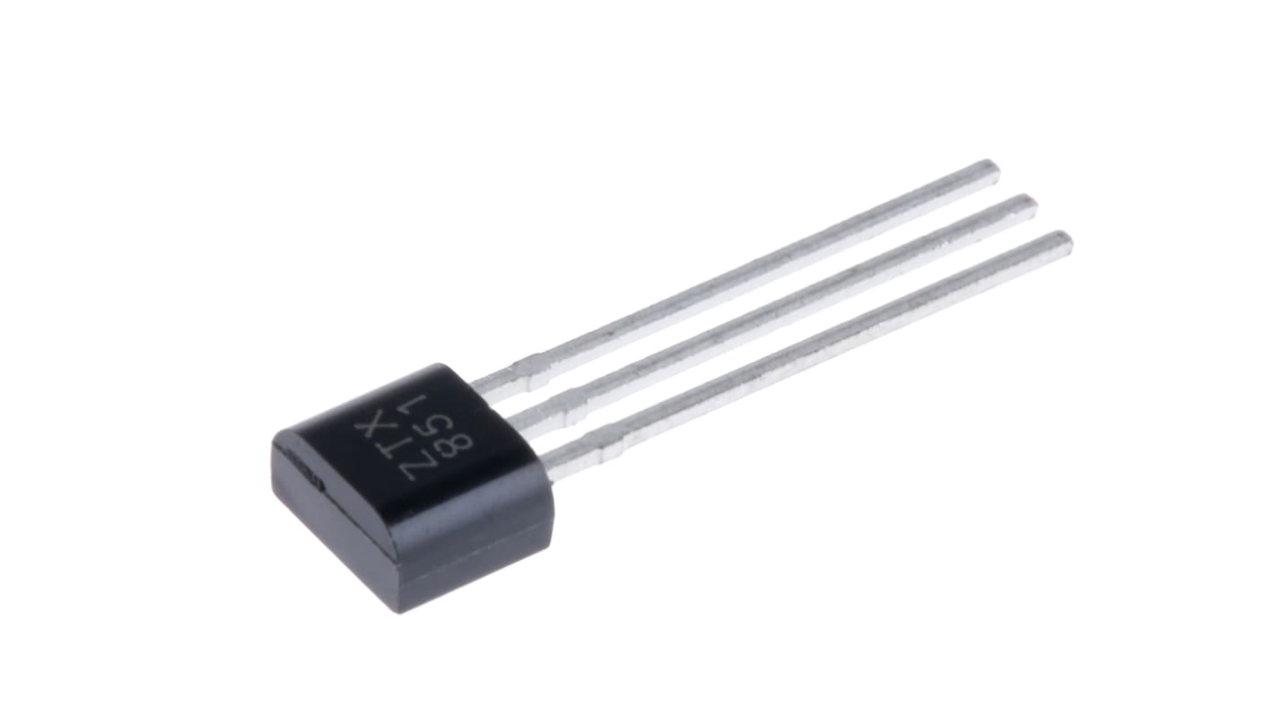 DiodesZetex ZTX851 THT, NPN Transistor 60 V / 5 A 130 MHz, TO-92 3-Pin