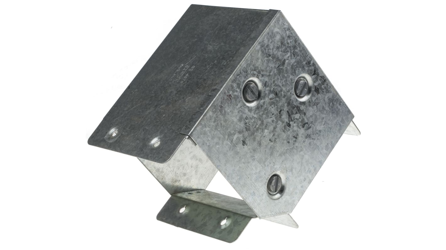 RS PRO Galvanised Steel Cable Trunking Top Cover, 100 x 100mm