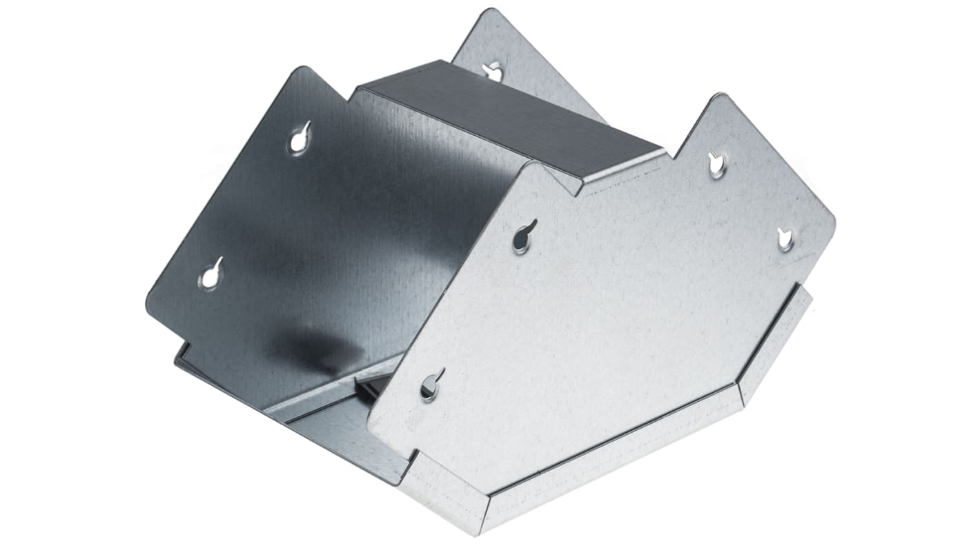 RS PRO Galvanised Steel Cable Trunking External Cover, 100 x 100mm