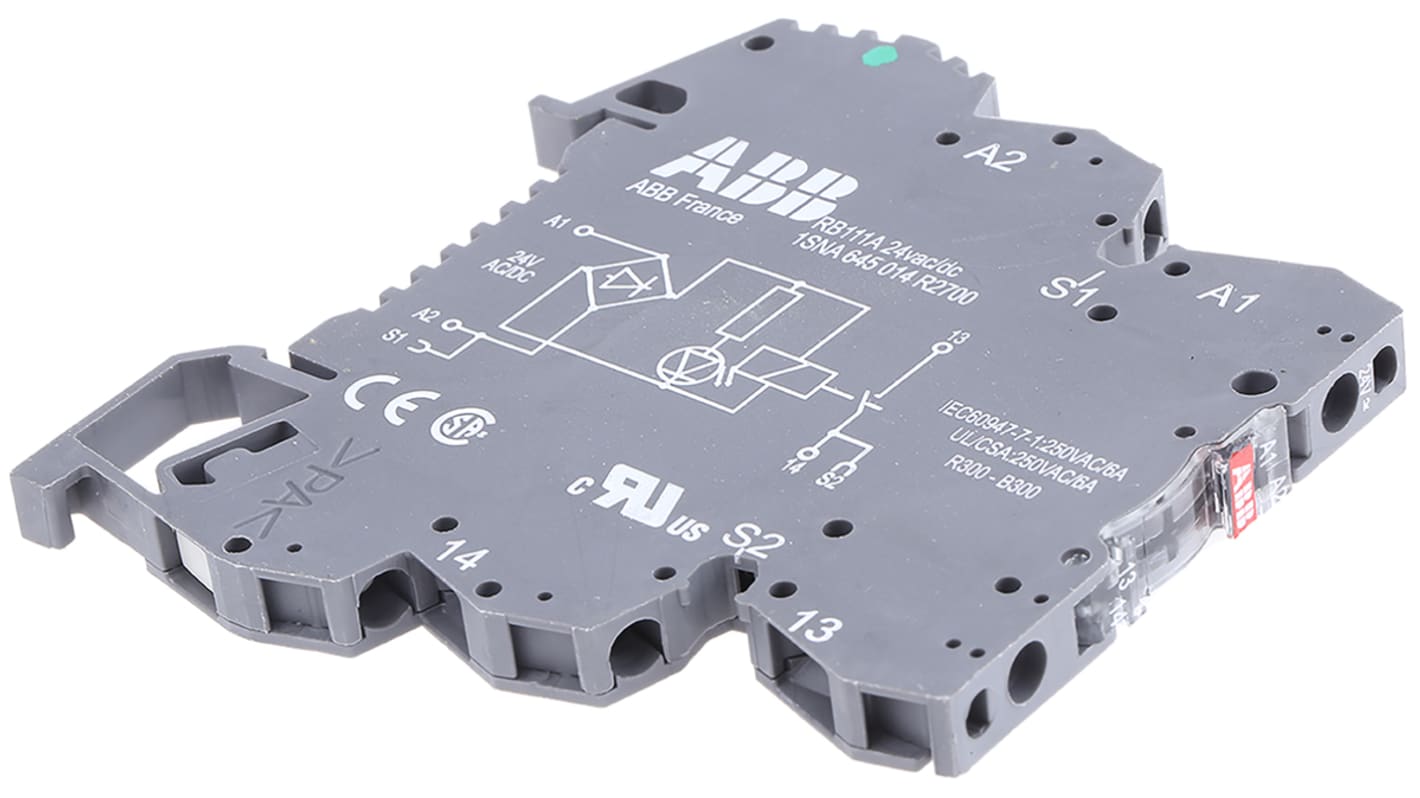 Relé rozhraní 24V ac/dc SPST Lišta DIN 10 → 6000mA 24V R600 250V