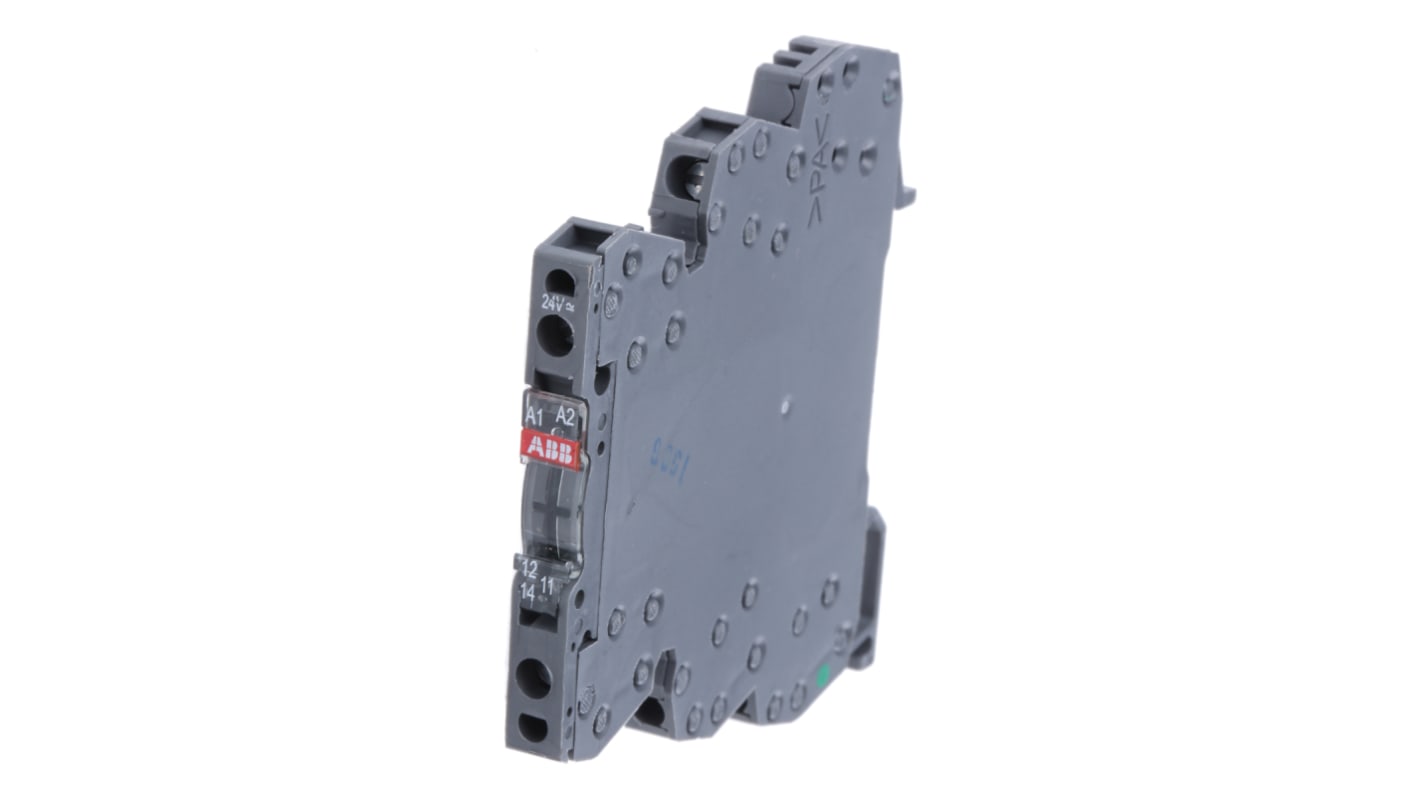 ABB R600 Interface Relais, 24V / 250V 24V ac/dc, 1-poliger Wechsler DIN-Schienen 24V ac