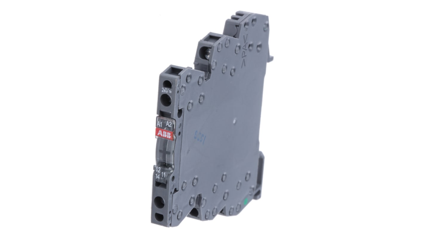 Relais d'interface ABB R600, 24V c.a. / V c.c., 1 RT, montage Rail DIN