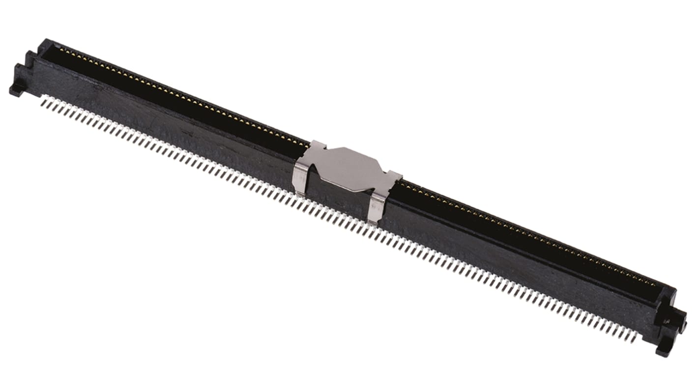 Molex SlimStack Series Straight Surface Mount PCB Header, 200 Contact(s), 0.64mm Pitch, 2 Row(s), Shrouded