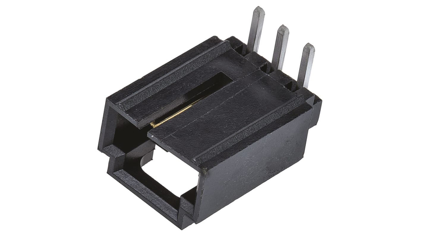 Molex SL Series Right Angle Through Hole PCB Header, 3 Contact(s), 2.54mm Pitch, 1 Row(s), Shrouded