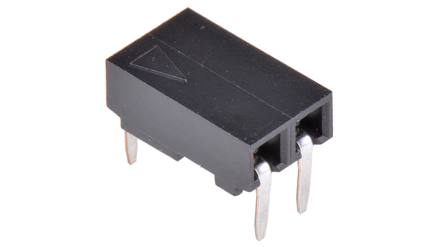 Molex C-Grid Series Right Angle Through Hole Mount PCB Socket, 2-Contact, 1-Row, 2.54mm Pitch, Solder Termination