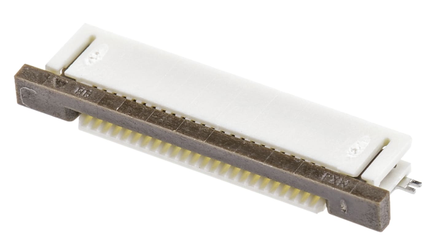 Connettore FPC Molex, 24 via/e , 1 fila/e , passo 0.5mm, Femmina, Contatto inferiore ZIF, Montaggio superficiale