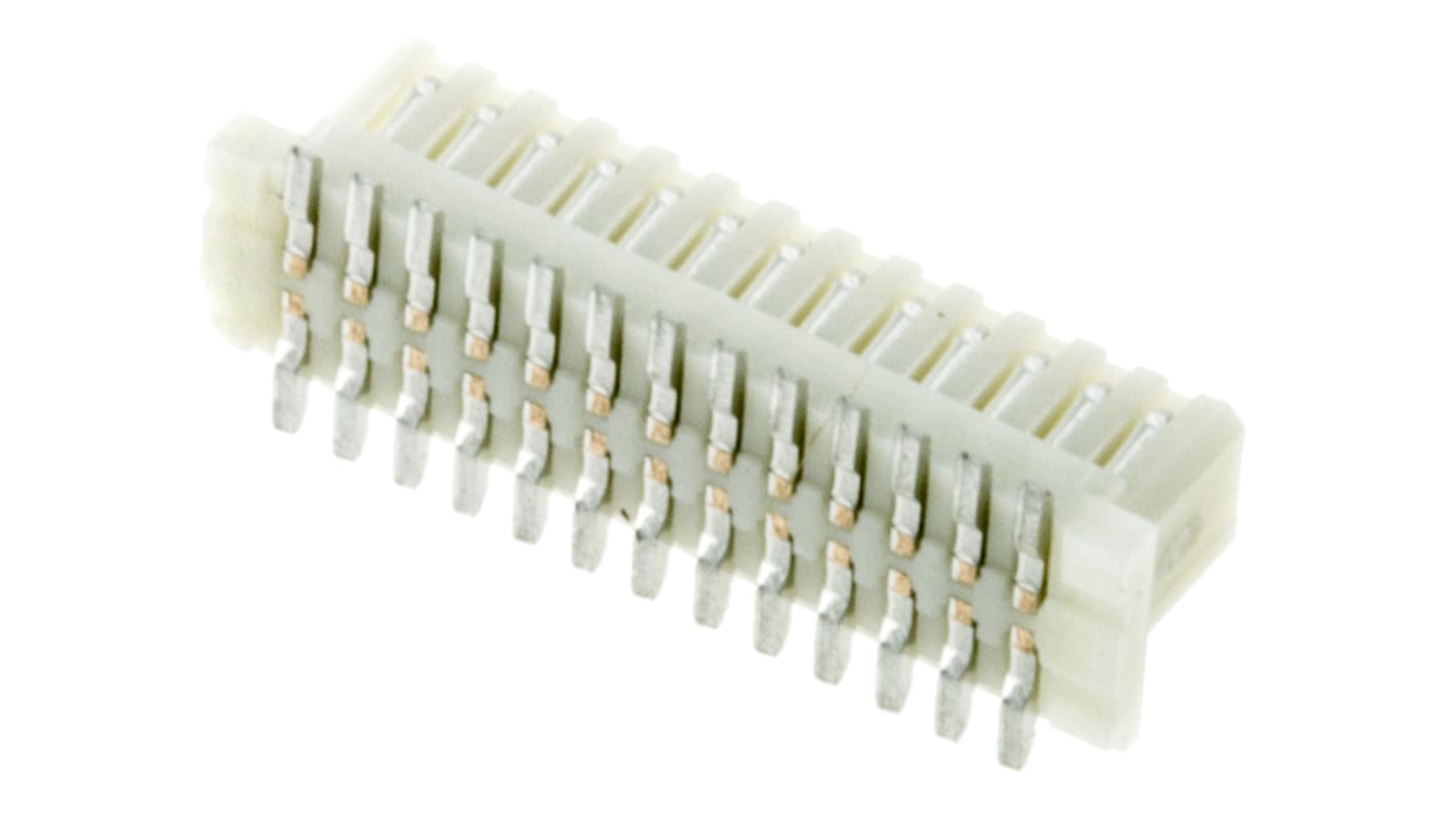 Conector hembra para PCB Molex 52465, de 26 vías en 2 filas, paso 0.8mm, 50 V, 500mA, Montaje Superficial, para soldar